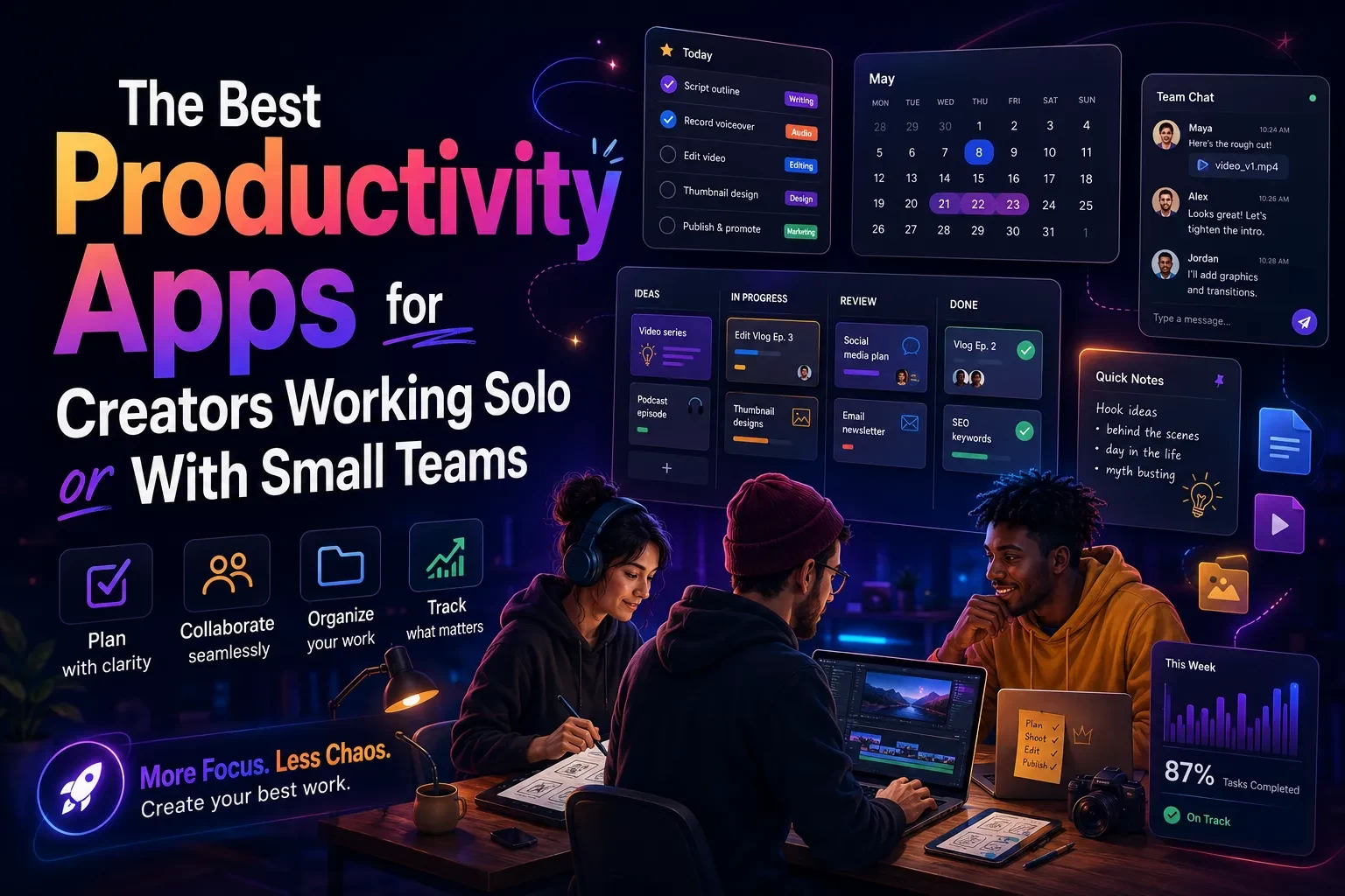 The Best Productivity Apps for Creators Working Solo or With Small Teams