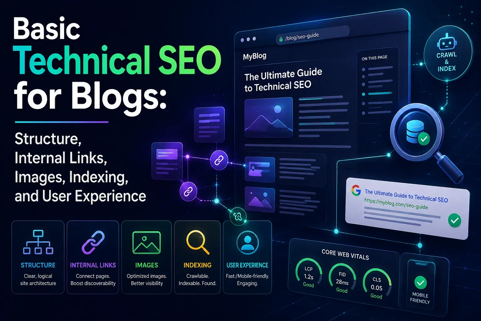 Basic Technical SEO for Blogs: Structure, Internal Links, Images, Indexing, and User Experience